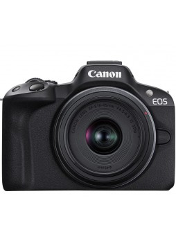 Canon EOS R50 Mirrorless Camera with 18-45mm Lens (Black) (Free 64GB SD Card + Canon Bag + Cleaning Kit + Tripod)